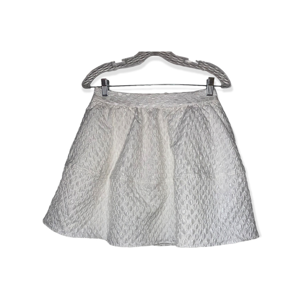 Express Women’s Size 4 White Mid Thigh Ruffle Skirt NWT